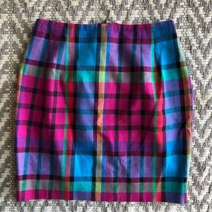 Classiques fashion house Sanyo linen plaid skirt